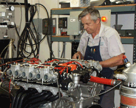 365 C4 Burt working on dyno